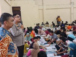 Kapolres Lampung Selatan Pantau Pelipatan Kertas Surat Suara di Gor Kalianda