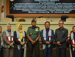 Hadiri Rapat Paripurna DPRD, Danrem 043/Gatam Sampaikan Apresiasi Atas Perubahan Propemperda Provinsi Lampung TA. 2024