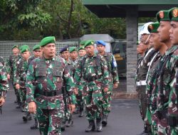 Tiga Matra TNI Wilayah Provinsi Lampung Ikuti Apel Gelar Pasukan Pengamanan Pemilu Tahun 2024 Tersebar, Secara Virtual Dengan Panglima TNI