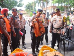 Tanggap Bencana Alam, Polresta Bandar Lampung Gelar Apel Sarana Dan Prasarana