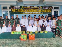 Jum’at Berkah di Bulan Ramadhan, Kodim 0410/Kota Bandar Lampung Berbagi Nasi Kotak Kepada Panti Asuhan Mardhotillah