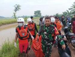 Seorang Anak Terpeleset Ke Irigasi di Kota Gajah, Ditemukan Tim SAR Gabungan Dalam Keadaan Meninggal Dunia