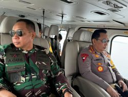 Kapolri-Panglima TNI Patroli Udara Cek Kesiapan Mudik di Pelabuhan Gilimanuk