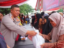 Bantu Kebutuhan Masyarakat Jelang Lebaran, Polresta Bandar Lampung Gelar Pasar Murah