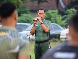 Jaga Soliditas Dan Kebugaran Tubuh, Prajurit dan PNS Korem 043/Gatam Olahraga Bersama