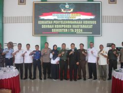 Korem 043/Gatam Gelar Komsos Dengan Aparat Pemerintah Wujud Kesamaan Pandang Dalam Menyikapi Berbagai Permasalahan