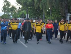 Danrem 043/Gatam Ikuti Olahraga Bersama TNI-Polri Dalam Rangka Hari Bhayangkara Ke-78 Tahun 2024