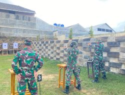 Asah Profesionalitas, Tingkatkan Kemampuan Prajurit Korem 043/Gatam Latihan Menembak