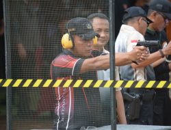 Ikuti Lomba Menembak Eksekutif Rangka HUT Bhayangkara Ke-78 Tahun 2024, Kasrem 043/Gatam Raih Juara Tiga