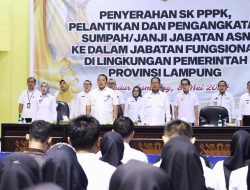 Ketua DPRD Dampingi Gubernur Arinal Serahkan SK Fungsional Guru, Tenaga Kesehatan dan ASN Pemprov Lampung