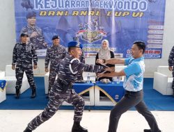 Peringati Hut TNI AL Ke-79, Danlanal Lampung Gelar Kejuaraan Taekwondo