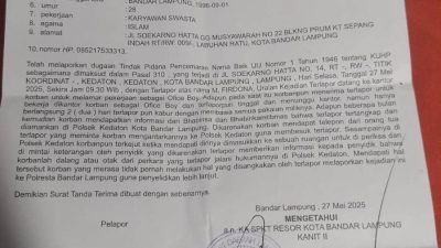 Ketua LSM KAKI Lampung Dituduh Otak Penggelapan Motor, Laporkan Balik Mantan OB ke Polresta
