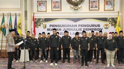 Gubernur Lampung Kukuhkan IJP Lampung Periode 2025-2028