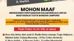 Ini Rute Pengalihan Arus Lalu Lintas Jelang Kegiatan Bhayangkara Run 2025