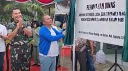 Bakhtiar Ahmad Sibarani Bersama Dandim 0211/ TT Resmikan Perumahan Dinas Koramil 01 Barus
