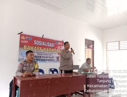 Kapolsek Bilah Hilir Beri Penyuluhan Bahaya Narkoba di SMPN 2 Satu Atap