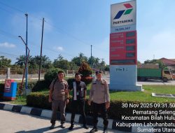 Polsek Bilah Hulu Pastikan Ketersediaan BBM Aman, Intensifkan Monitoring SPBU