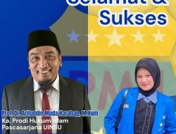 Ketua KOPRI PMII FSH UIN Sumut Ucapkan Selamat atas Penetapan Prof. Dr. Ariffuddin Muda Harahap, M.Hum sebagai Guru Besar Hukum Ketenagakerjaan