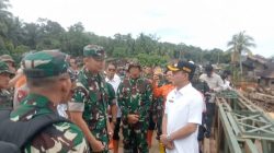 Pangdam I Bukit Barisan Mayjen Hendy Antariksa bersama Danrem 023/ KS kunjungi Desa Anggoli dan Garoga Targetkan Jembatan Bailey Cepat Selesai