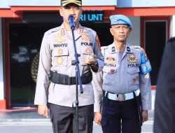 Polres Labuhanbatu Gelar Upacara Penganugerahan Tanda Kehormatan Satyalencana Pengabdian