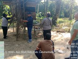 Kapolsek Bilah Hulu Pimpin Grebek Sarang Narkoba di Dusun Tanjung Siram Pekan