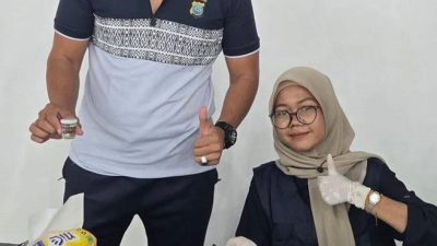 Kanit Reskrim Polsek NA IX-X IPTU Dr. Iskandar Muda Sipayung, S.H., M.H., M.M. Ikuti Rikkes Berkala Bersama 143 Personel Polres Labuhanbatu