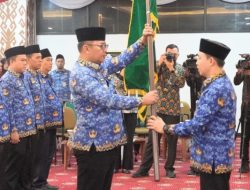 Sekdaprov Marindo Kurniawan Kukuhkan Pengurus Korpri Way Kanan