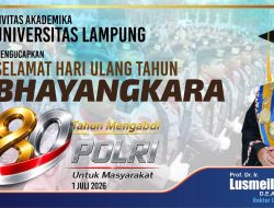 HUT Bhayangkara, Unila Ajak Perkuat Sinergi Polri dan Kampus Demi Indonesia Maju
