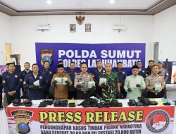 Tegaskan Komitmen Perangi Narkoba, Polres Labuhanbatu Ungkap 30 Kg Sabu Dan 20 Ribu Pil Ekstasi