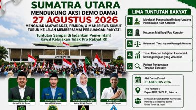 Poros Pelajar Sumut Dukung Aksi Nasional, Desak RUU Perampasan Aset dan Hukuman Tegas bagi Koruptor