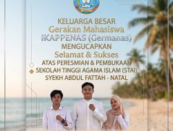 Germenas Apresiasi Peresmian STAI Syekh Abdul Fattah Natal, Sebut Langkah Besar bagi Pendidikan Pantai Barat Mandailing