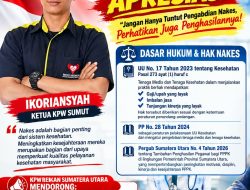 Ketua KPW Rekan Sumut Ikoriansyah Soroti Kesejahteraan Tenaga Kesehatan