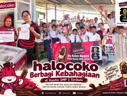 halocoko Berbagi Kebahagiaan Hadir di Kantin SMP 1 Toribulu, Sambut Semarak FIFA 2026