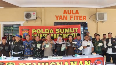 Kalau Lolos, Ribuan Nyawa Melayang! Polres Labuhanbatu Musnahkan Sabu 34 Kg
