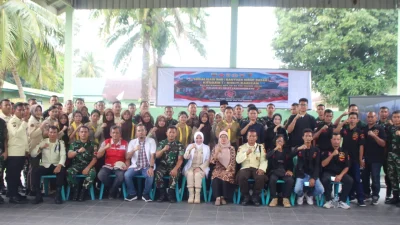 HUT Ke-81 TNI, GRIB Jaya Ikut Dilatih Bantuan Hidup Dasar Oleh Polkes Kodim 0209 Labuhanbatu