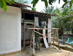 Setiap Dinding yang Terpasang Menyimpan Harapan, Satgas TMMD ke-130 Hadir Wujudkan Impian Rumah Layak Huni bagi Edi Harahap