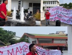 LMND Sumut dan Binjai Geruduk Balai Kota, Lempar 81 Telur Busuk; Desak Kejelasan CSR, Perbaikan Jalan, dan Evaluasi Pencopotan Kepling