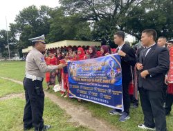 Sat Lantas Polres Labuhanbatu Edukasi Pelajar di Ika Bina Saat Operasi Patuh Toba 2026